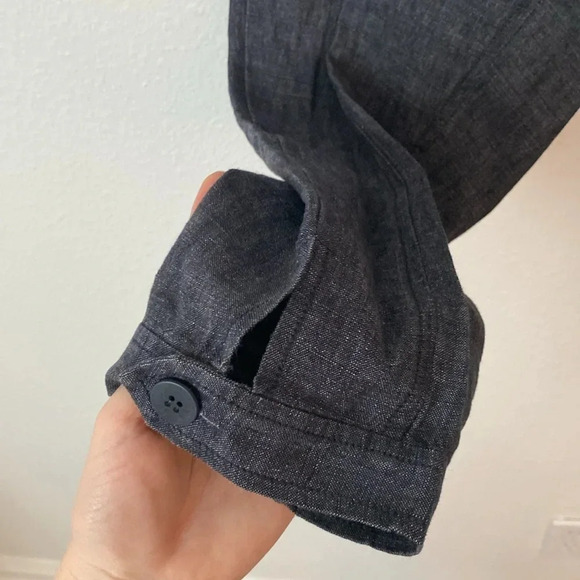 Eileen Fisher XS Charcoal Grey Linen Pants - Picture 6 of 10